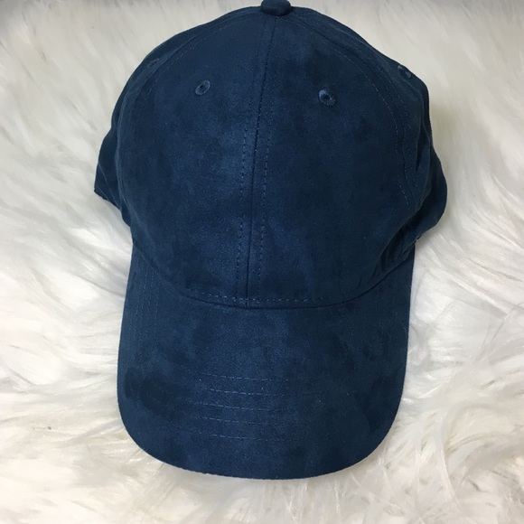 Accessories - Boutique Faux Suede Blue Dad Cap